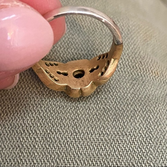 Gold Sterling Silver Vintage Sapphire Vintage SIZE 7 - Picture 16 of 17